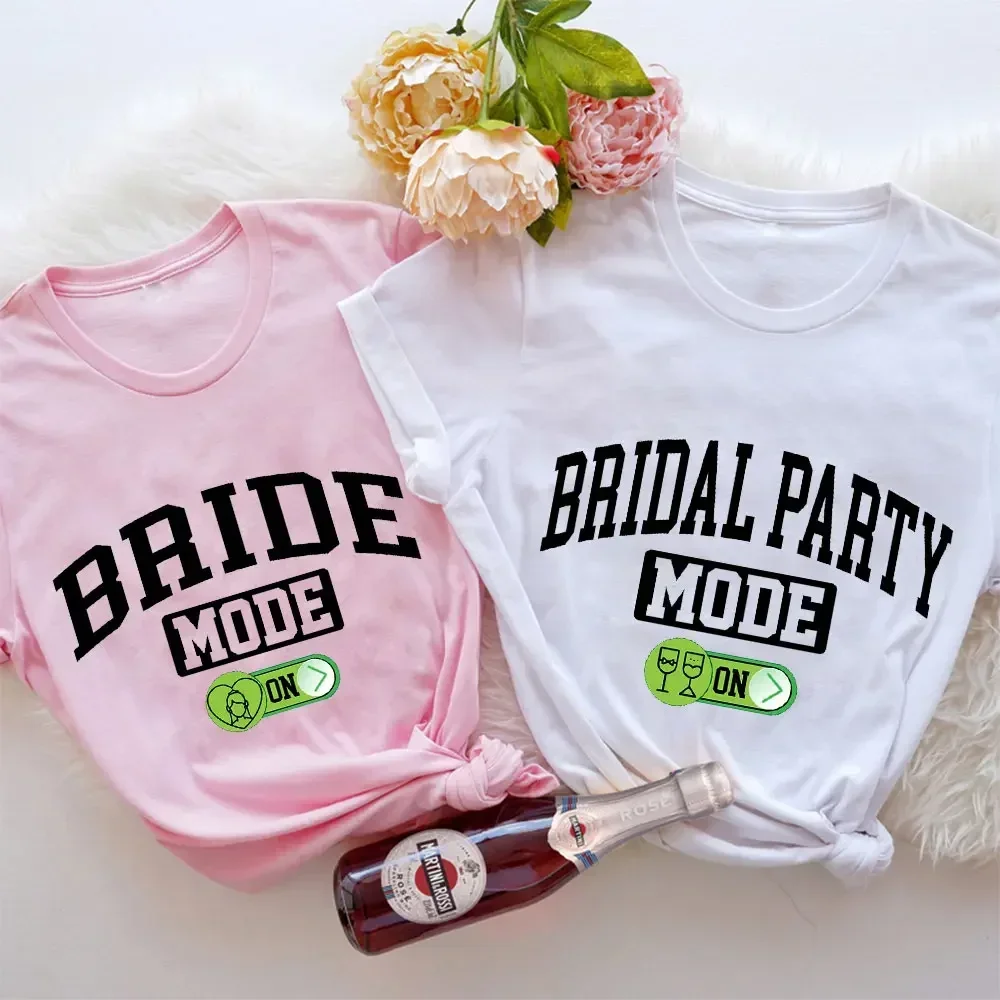 

cotton T Shirts for Women Friends Bachelorette Hen Bachelor Party Tshirt Engagement T-shirt Summer Harajuku Teescotton