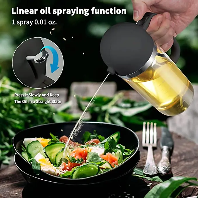 Flacon pulvérisateur 180 ml verre distributeur d'huile de cuisson pulvérisateur  d'huile d'olive cuisine air friteuse salade cuisson barbecue pique - nique  - AliExpress