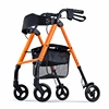 Heavy Duty Rollator Walker Load for 158kg,Lightweight Folding Bariatric Rolling Walker with Extra Wide Seat Elderly Walking Aids 5