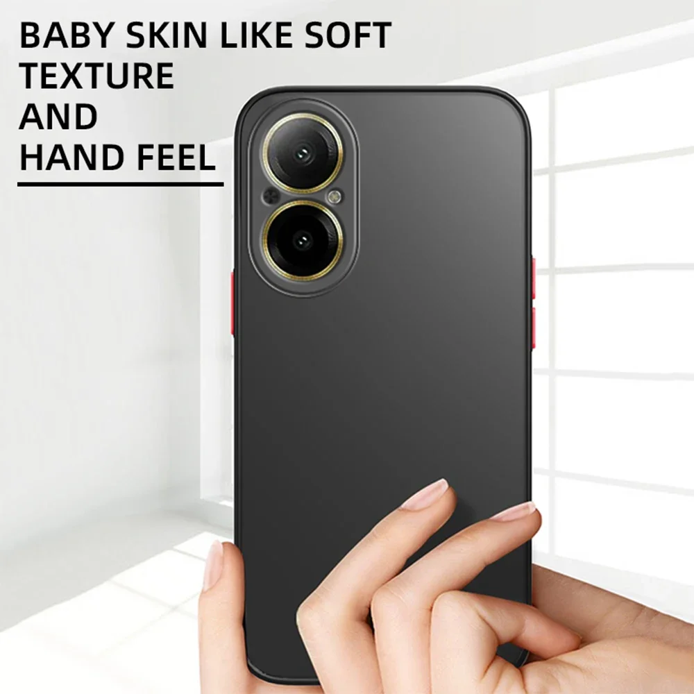 Shockproof Armor Matte Case with Soft TPU Bumper and Clear Hard PC Cover