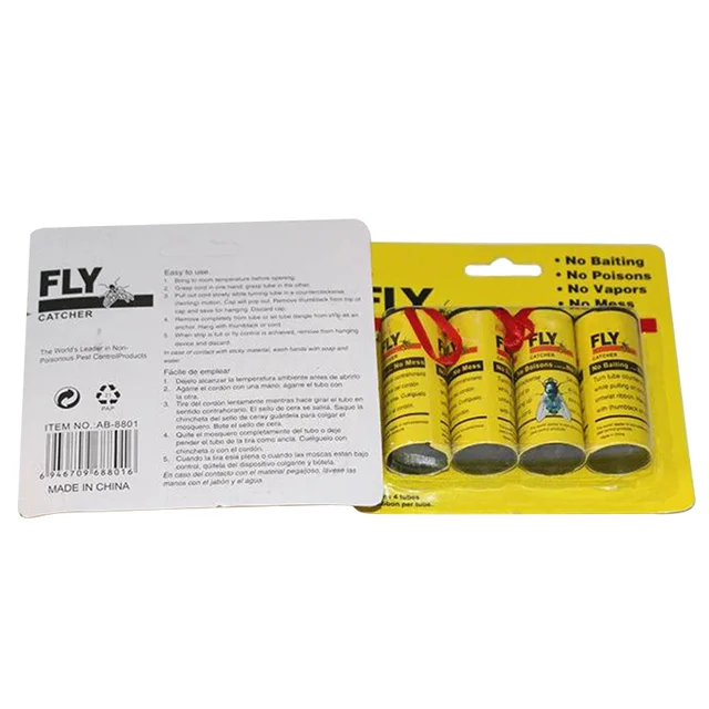 4/8/12/16Db Fly Sticky Paper Strip Erős Ragasztó Repülő Rovarhug Szúnyogok Fogó Tekercs Szalag Könnyen Használható Aa - Image 4