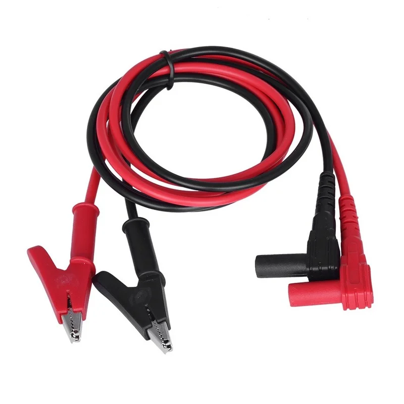 Test Cable Connector 1 Pair 20A Alligator Clip to Banana Plug Test Cable Lead Connector Dual Probe 35mm Crocodile Clip For Multimeter Measure Tool