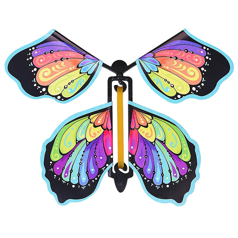 10PCS Magic Wind Up Flying Butterfly Surprise Box in The Book Rubber Band Powered Magic Flying Toy Surprise box butterflies Gift