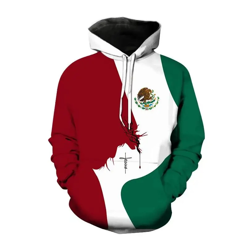 

Mexico National Emblem Graphic Sweatshirts Mexican Flag 3D Printed Hoodies For Men Clothes Casual Women Pullovers Tracksuit Tops