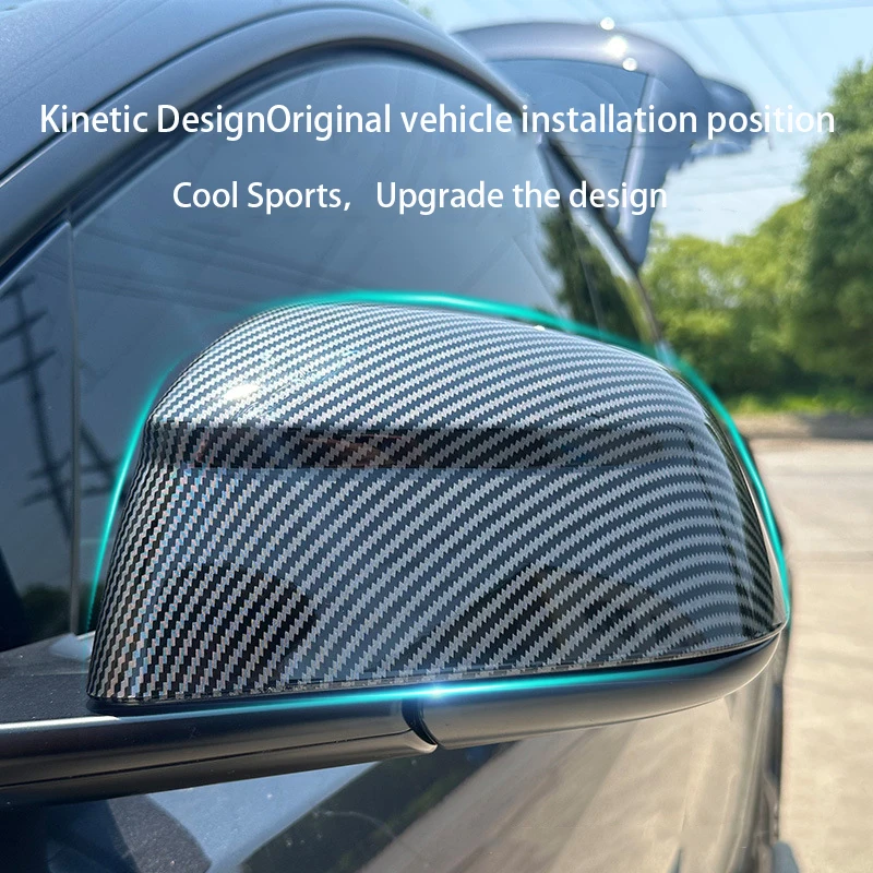 Tesla Model Y Juniper 2025 용 자동차 백미러 커버 ABS 후면보기 미러 장식 쉘 자동 외장 액세서리