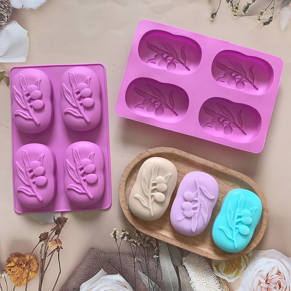 Stampo In Silicone Per Sapone 6 Cavità Ovali - Stampo Alimentare, Resistente Al Caldo E Freddo, Per Sapone, Cioccolato E Gelatina, Rosa - 3
