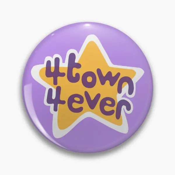 

4 Town 4Ever Soft Button Pin Collar Cartoon Fashion Metal Badge Lapel Pin Creative Clothes Funny Women Gift Cute Brooch Decor