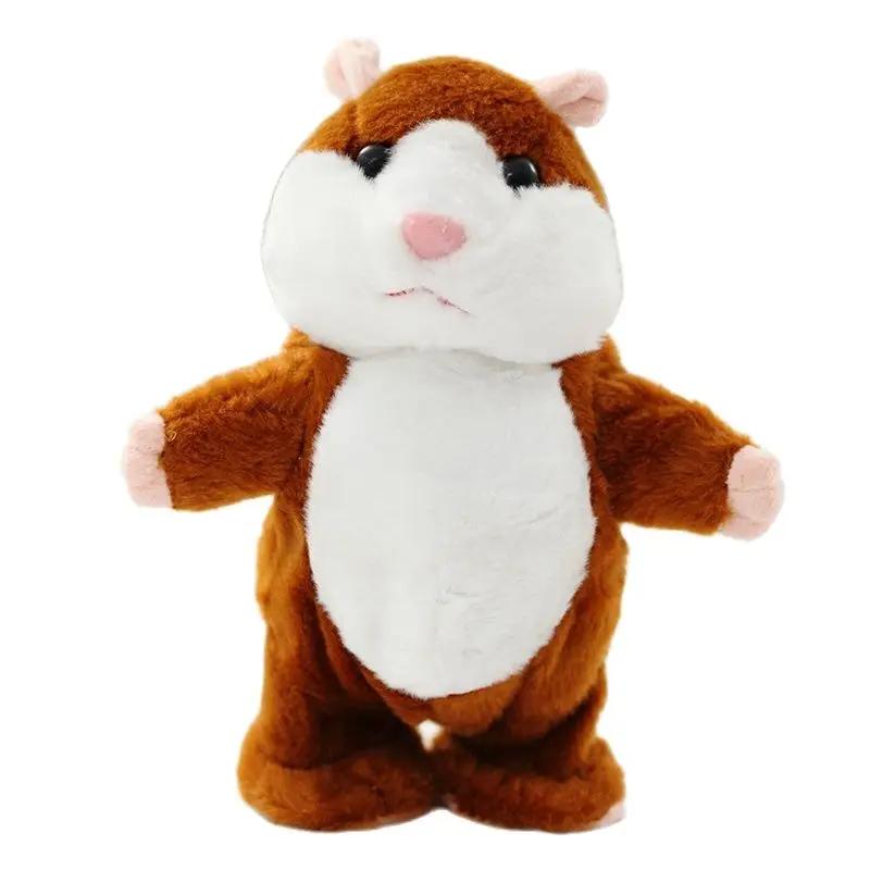 Kawai18cm New Talking Hamster Mouse Pet Plush Toy Hot Cute Speak Communication Sound Record Educational  for Children Gifts