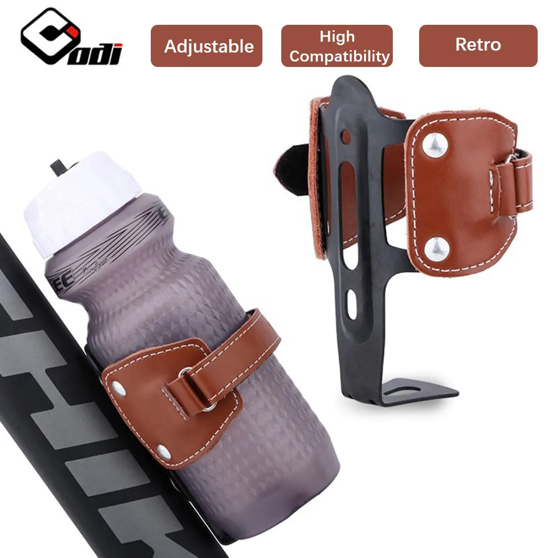 Bicycle water bottle cage bicycle bottle holder water bottle holder bicycle expansion bracket ODI Cycling Water Bottle Cage Adjustable Ultralight Coffee Cup Holder Punch Free Kettle Holder for Electric Bicycles/Motor Bikes
