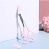 Stainless Steel Eyebrow Trimmer Scissors Professional Makeup Tool Beauty Scissors With Comb Facial Hair Removal Grooming Shaping 6