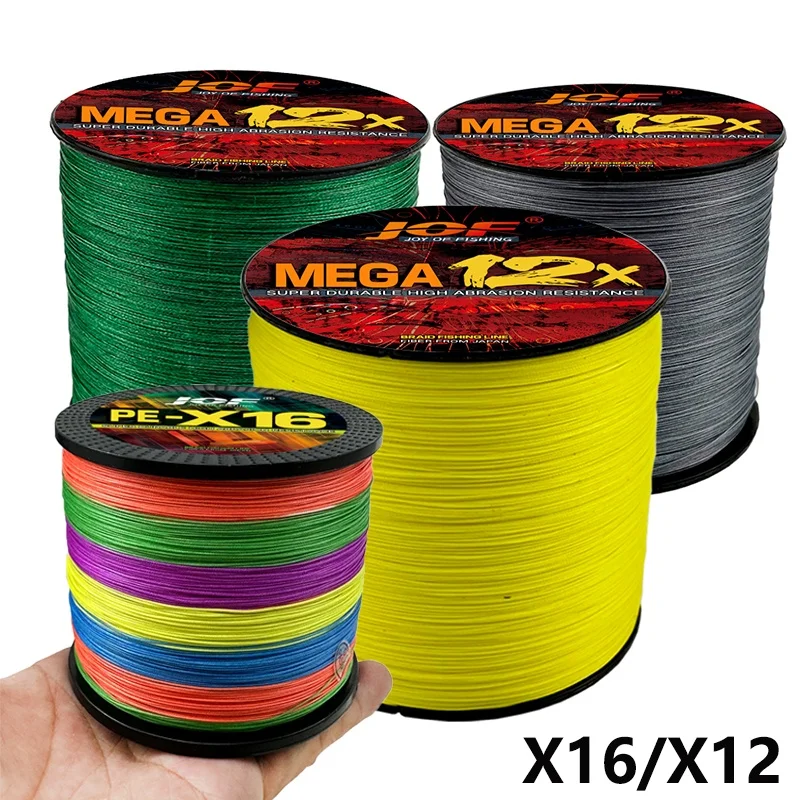 

0,8 #-20,0 # JOF 12/16 нитей плетеная леска для ловли нахлыстом для морской и пресноводной рыбалки, 100 м, многонитевая полиэтиленовая леска для морской рыбалки 25-фунтов