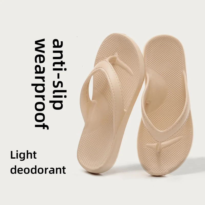 Non-Slip Men’s Flip-Flops – Deodorant Summer Slippers, Comfortable Flat Sandals for Casual Wear, Women’s Beach Shoes, and Couple Slippers Beach Footwear Flip-flops