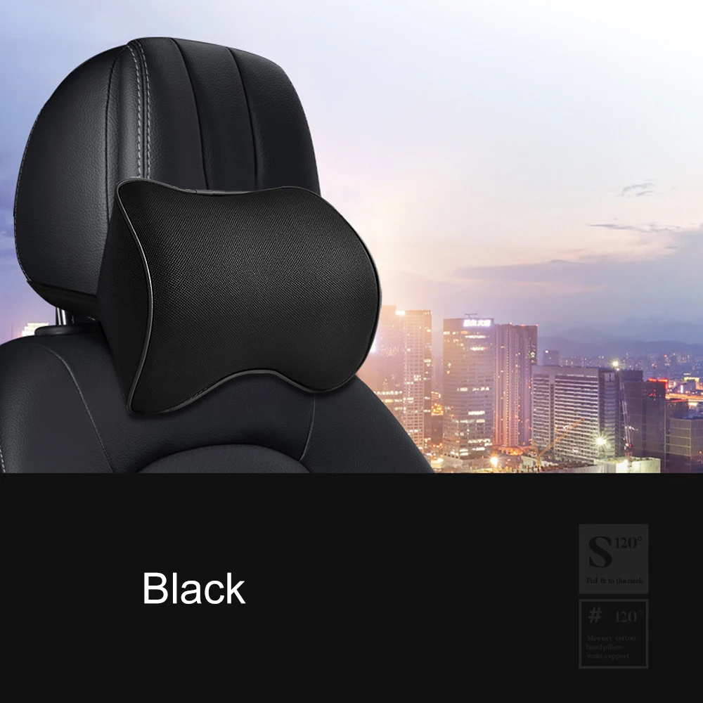 Car neck pillow 1pcs memory cotton headrest cushion for auto seat neck support
