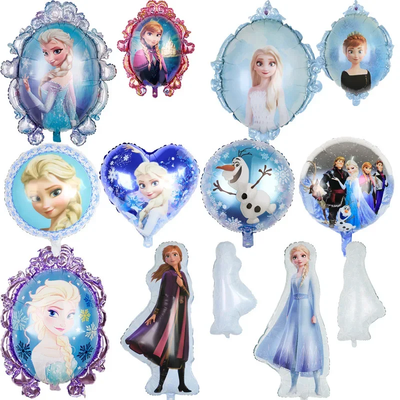 S35b7a0fc3bf544aca2bc55b9d28037050 Disney Standing Pose Princess Elsa Anna Snowflake Magic Mirror New "Frozen" Aluminum Film Balloon Birthday Party Decoration