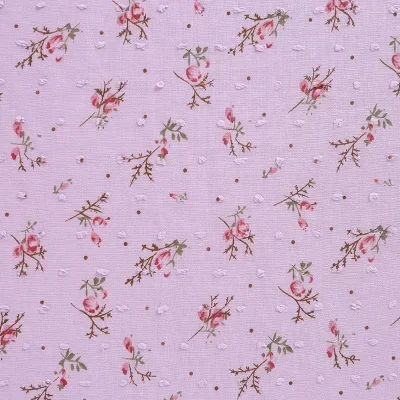 Vibrant Pink Floral Cotton Fabric