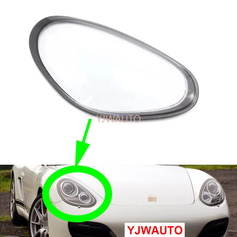 

Чехол для передней фары Porsche Macan Cayman 987 2008 ~ 2012, сменный Прозрачный передний абажур для автомобильной фары