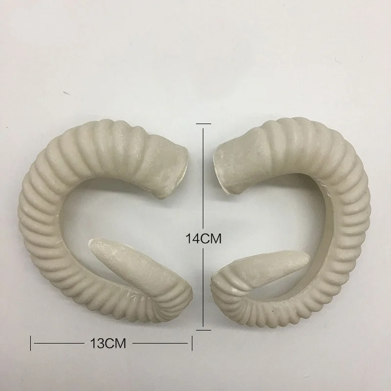 Simulazione Bianca Capra Fascia Fai Da Te Corno Di Pecora Plastica Artificiale Artigianato Gotico Testa Indossare Decorazione Compleanno Cosplay Natal