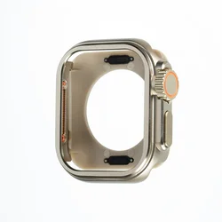 Enhanced Aluminum Alloy Protective Frame for Smartwatch - Metal & Plastic Case Cover (Titanium)