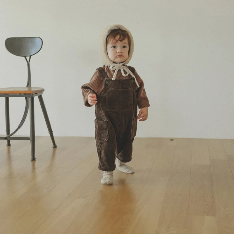 

Corduroy Korean Winter Children Kids Tracksuit Baby Boys Girls Toddler Outfit Sets Pullover Stitch Top&Pants rompers Suits 2pcs