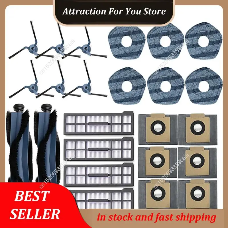 Hot Selling For Eufy X10 Pro Omni Robot Vacuum Cleaner Main Side Brush Hepa Filter Mop Cloth Dust Bags Replacement Parts