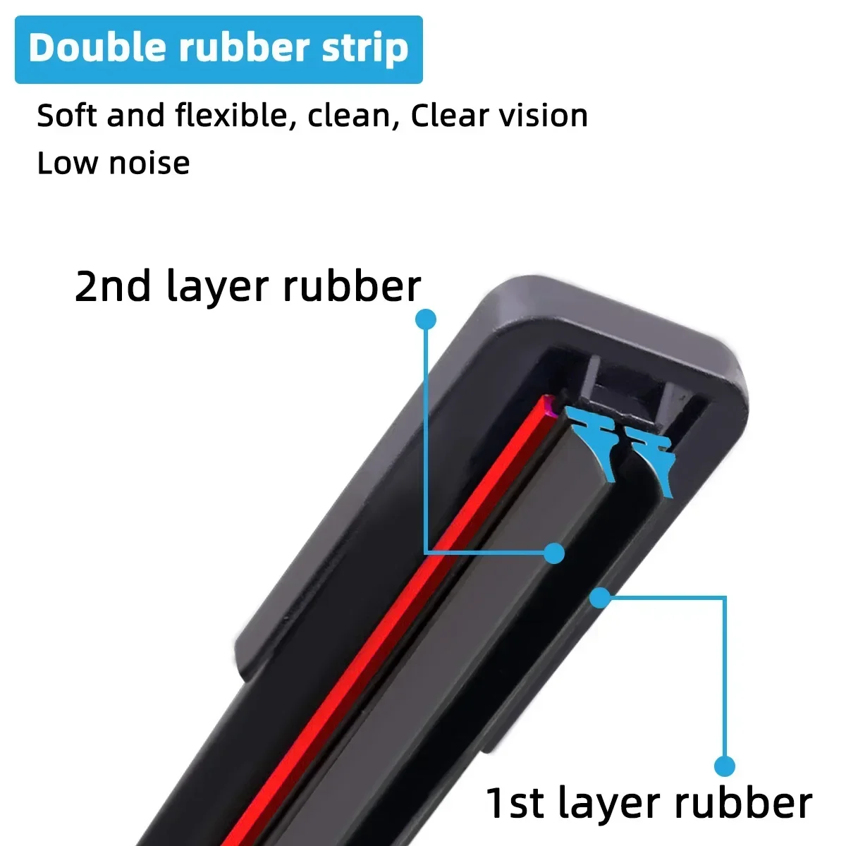 Universal Front Car Windshield Wiper Blades Double Layer Rubber Frameless Bracketless Brushes Accessories Windscreen Window car wiper blades