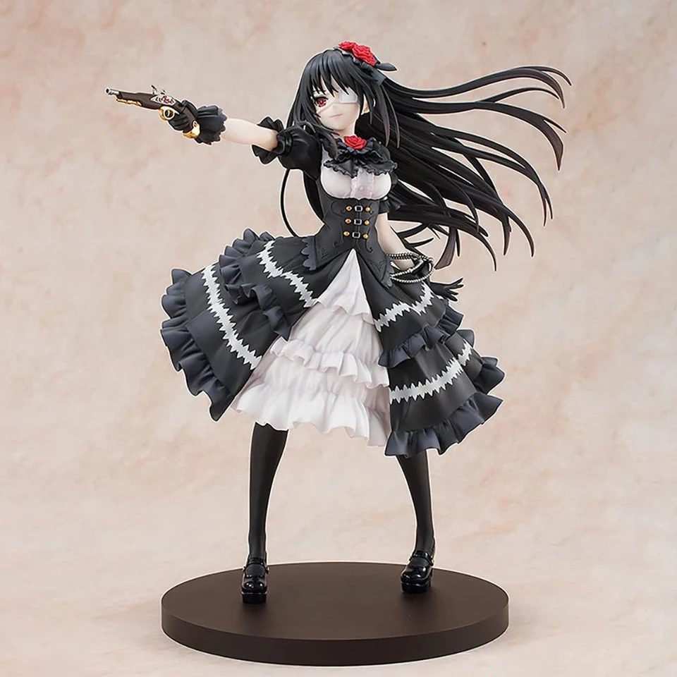 Zhongkaihua Date A Live Anime Figure Kurumi Tokisaki Series Action Figure Modello di statua Kurumi Tokisaki Bunny Girl Modello di seta 19CM PVC Figurine Ornamenti da tavolo da collezione