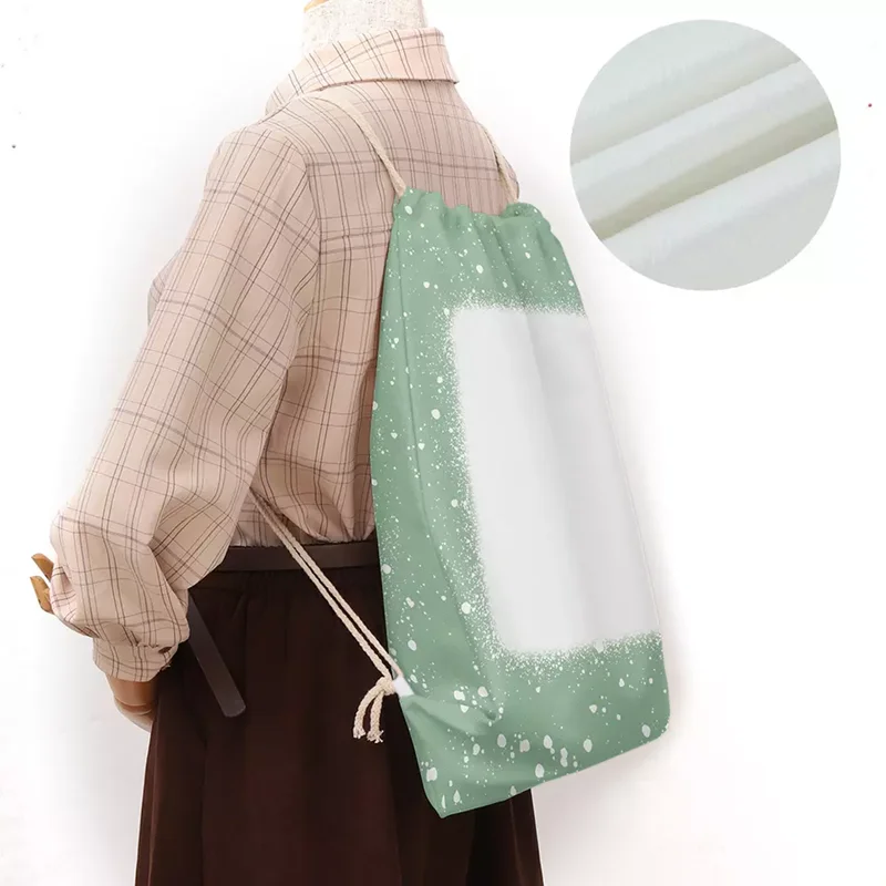 Sublimation Blank Drawstring Bags Tie Dye Sport Polyester Colorful Shop Bag Travel Backpack Shoe Pocket  Women Child  Storage