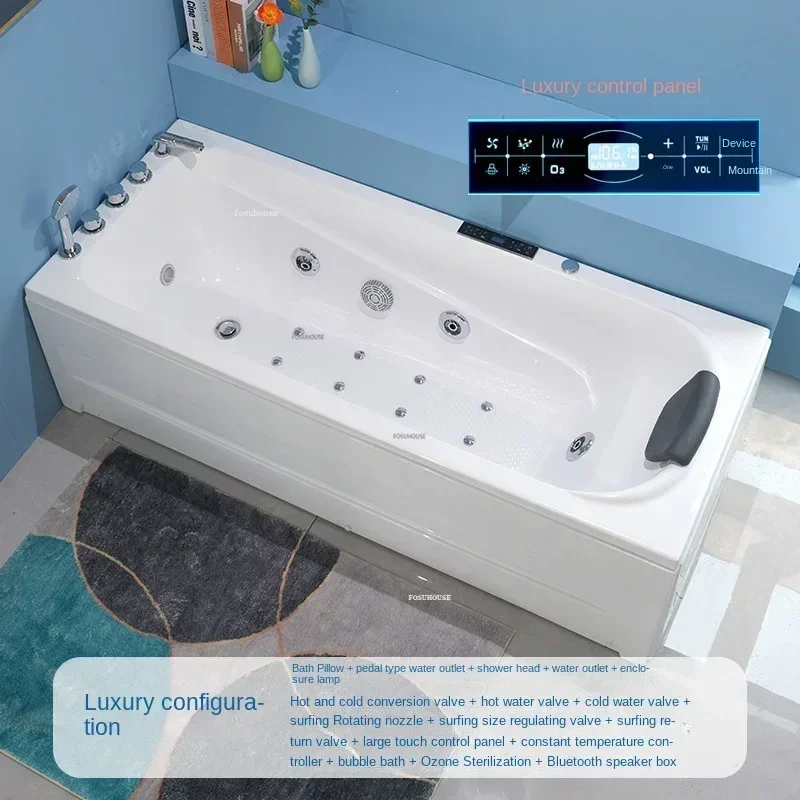 Acrylic Adults Bathtub Bathroom Hydromassage Bathtub Modern Small Apartment Intelligent Constant Temperature Surfing Bathtubs