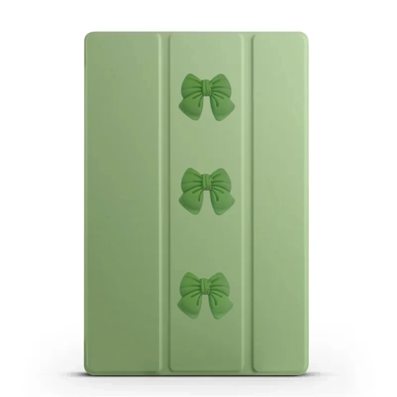 DIY Bow Trifold Stand TPU Soft Back Tablet Case - 8.3 Inch, 2024 Edition