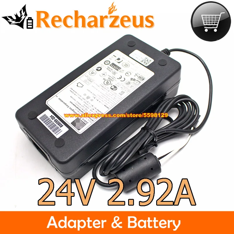 

Original 24V 2.92A Charger For Zebra GK420T HC100 THERMAL PRINTER GK420D AC Adapter FSP070-RDB 808099-004 9NA0700500 9NA0700502