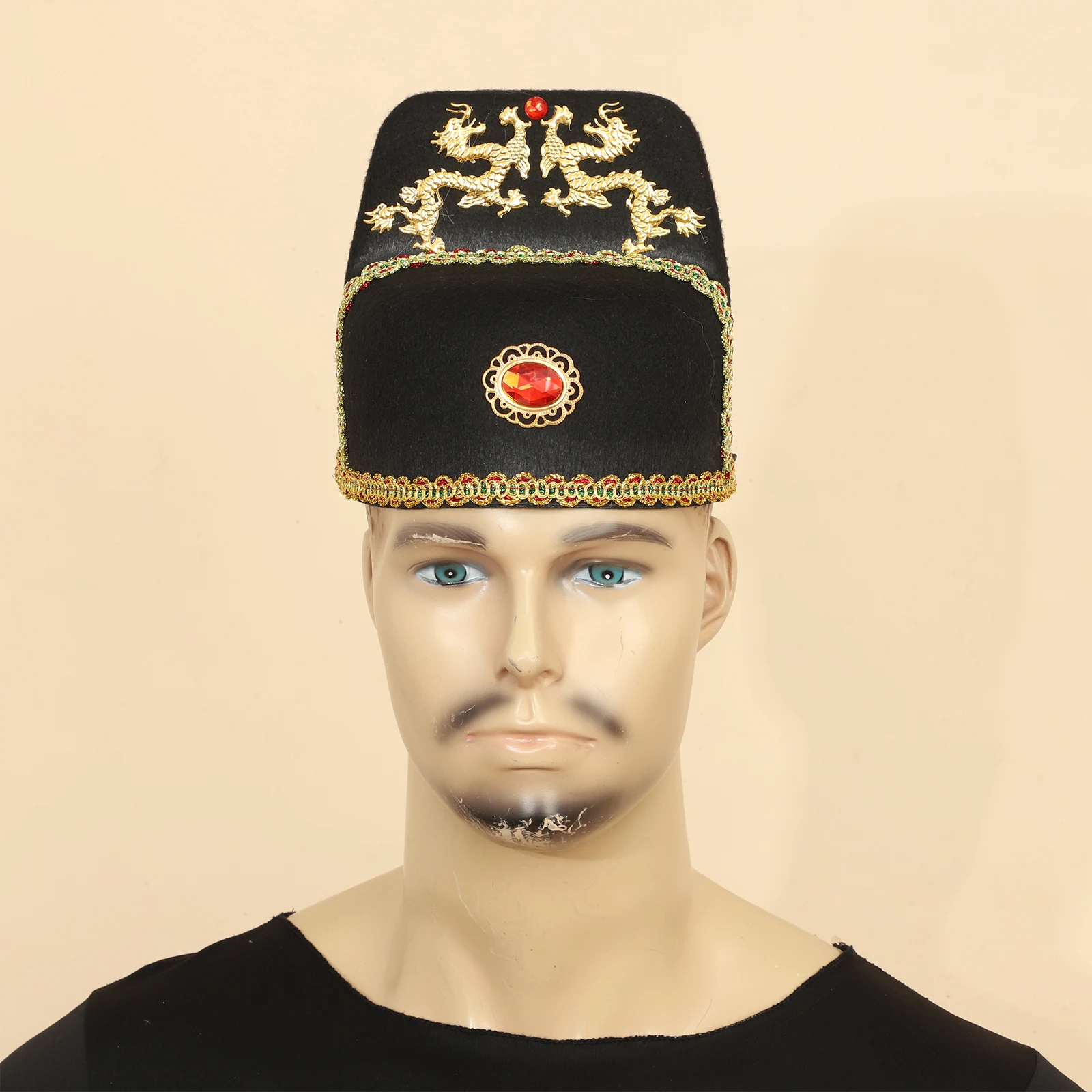 Adult Children Ancient Chinese King Hat Cap Royal Emperor Hat Costume Accessory Props for Cosplay Stage Performance Themed Party cosplay hat cosplay prop accessories