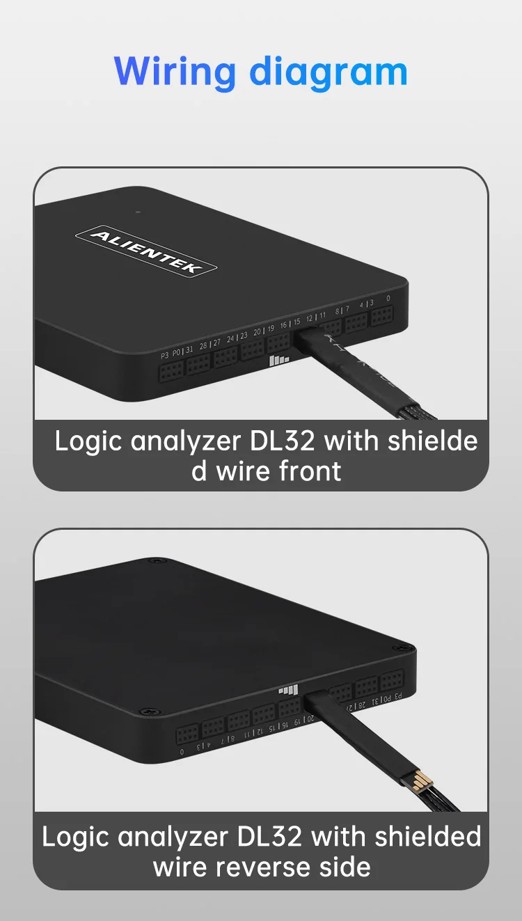 Logic Analyzer DL32 32Channels USB3.0 Protocol Debug Protocol Decoding Software