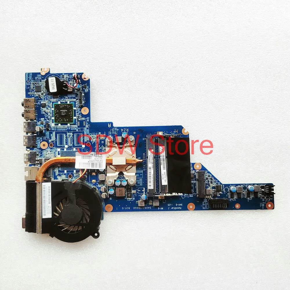 

660773-001 645529-001 DA0R24MB6F0 DA0R24MB6G0 R24 Main board + Heatsink For HP Pavilion G4-1000 G6 G7 Laptop Motherboard