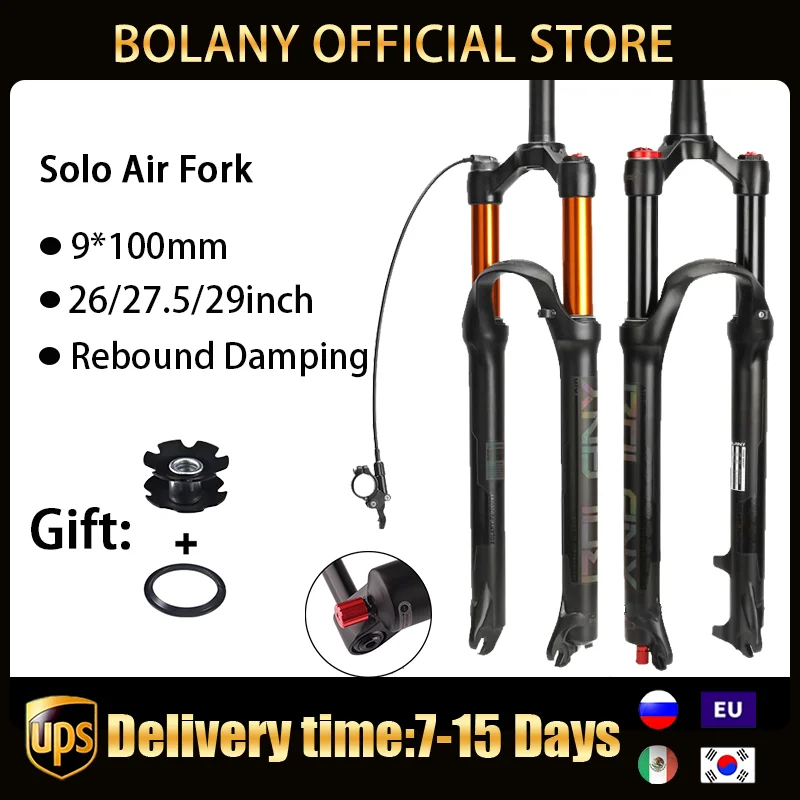 Bolany Bike Fork Solo Air With Rebound 