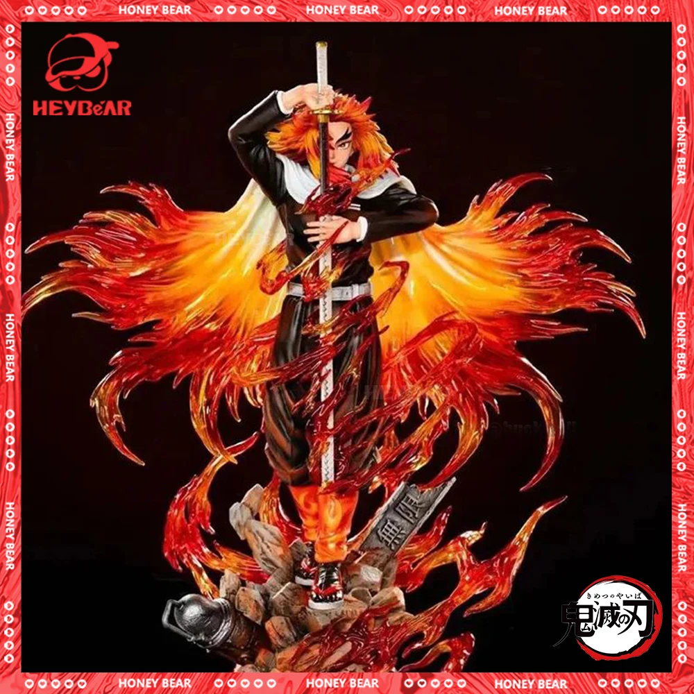 Demon Slayer Rengoku Kyoujurou PVC Figure – 4-Inch Cute Collectible Statue, Official Anime Figurine For Display Or Gifts - View #2