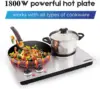 Cusimax dual infrared burner, electric ceramic glass stove, adjustable temperature control, compatible with all cookware 4