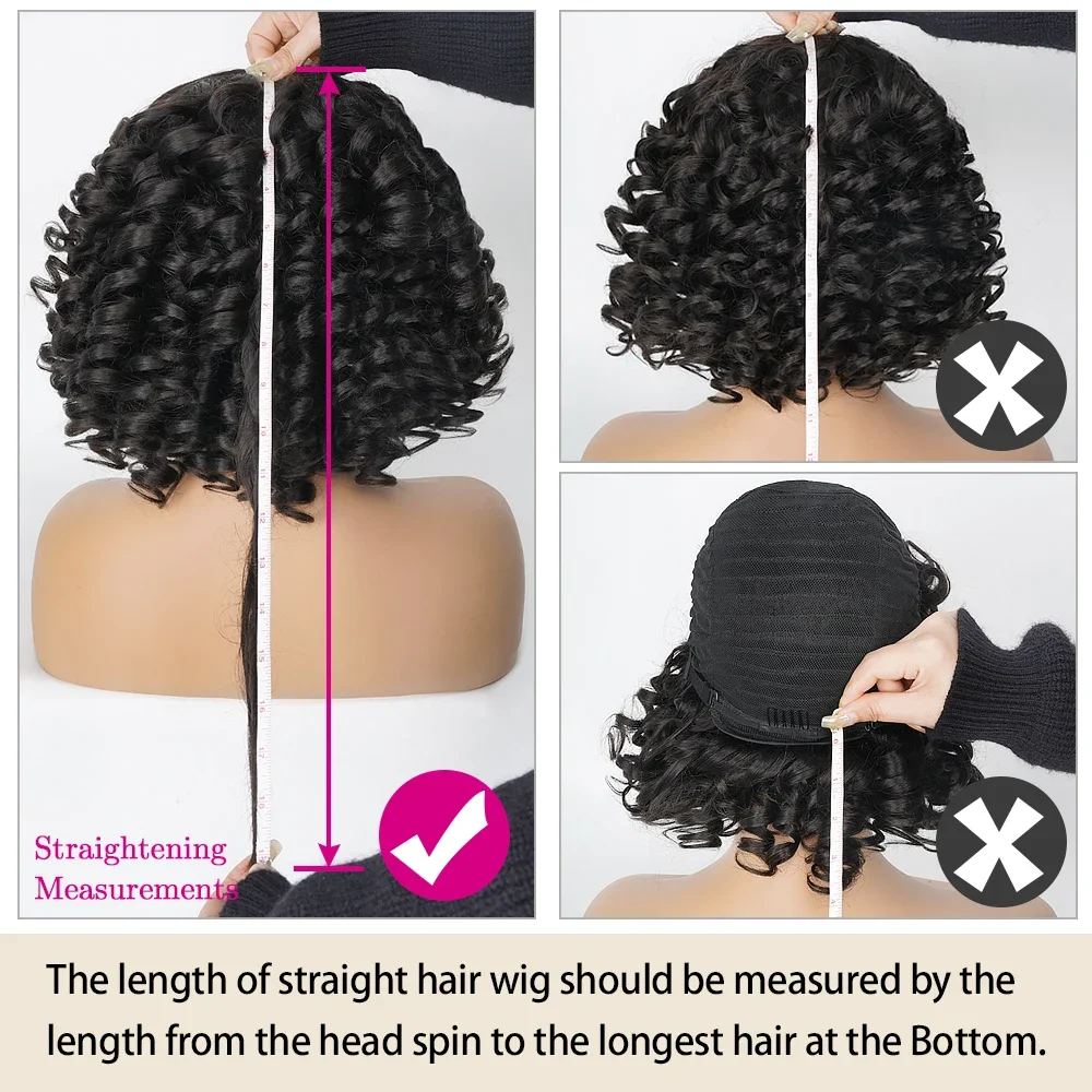 Afro Rose Curly Funmi Wigs with Bang Short Bouncy Curly Bob Wig With Bangs Machine Made Rose Curl Human Hair Wig For Black Women human hair wigs
