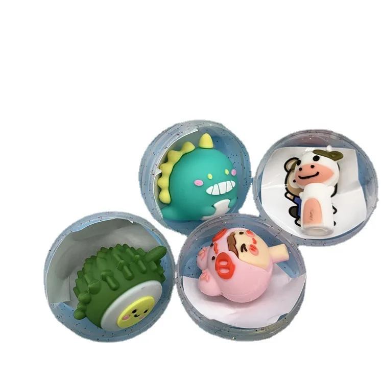 10pcs 45mm Novelty Funny Relaxing Toy Mixed Surprise Egg Capsule Egg Ball Model Puppets Toys Ramdom Mix For Vending Machine images - 6