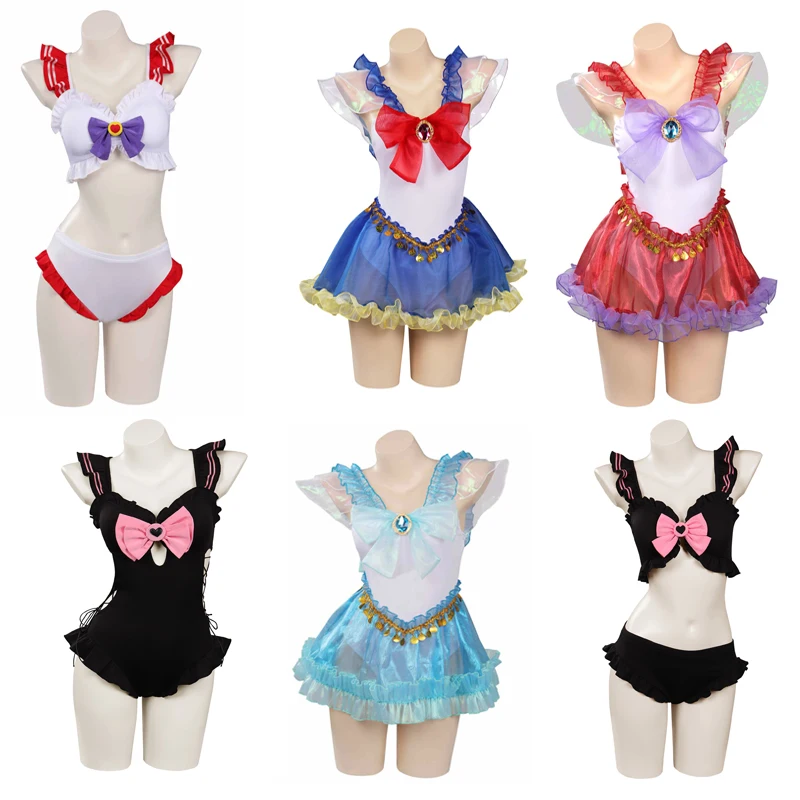 

Anime MarsHino Rei Cosplay Costume Lolita Dress Swimsuit Outfits Fantasia Girls Halloween Carnival Party Roleplay Disguise Suit