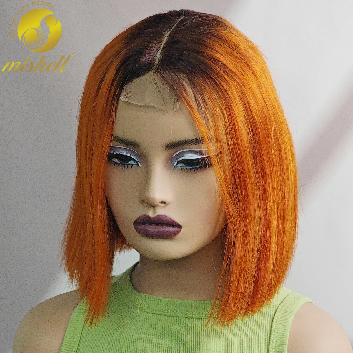 

180% Плотность прямой парик Боб парик из человеческих волос 2x6 кружева T1B-350 цвет короткий прямой цветной парик Боб предварительно выщипанный бразильский парик из волос