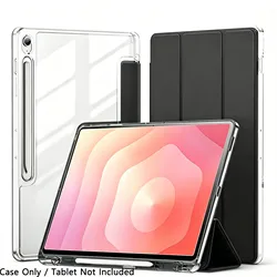 Universal Magnetic Flip Smart Cover Tablet Case - Premium Protective Sleeve - Tab A8 10.5 (GT - Black)
