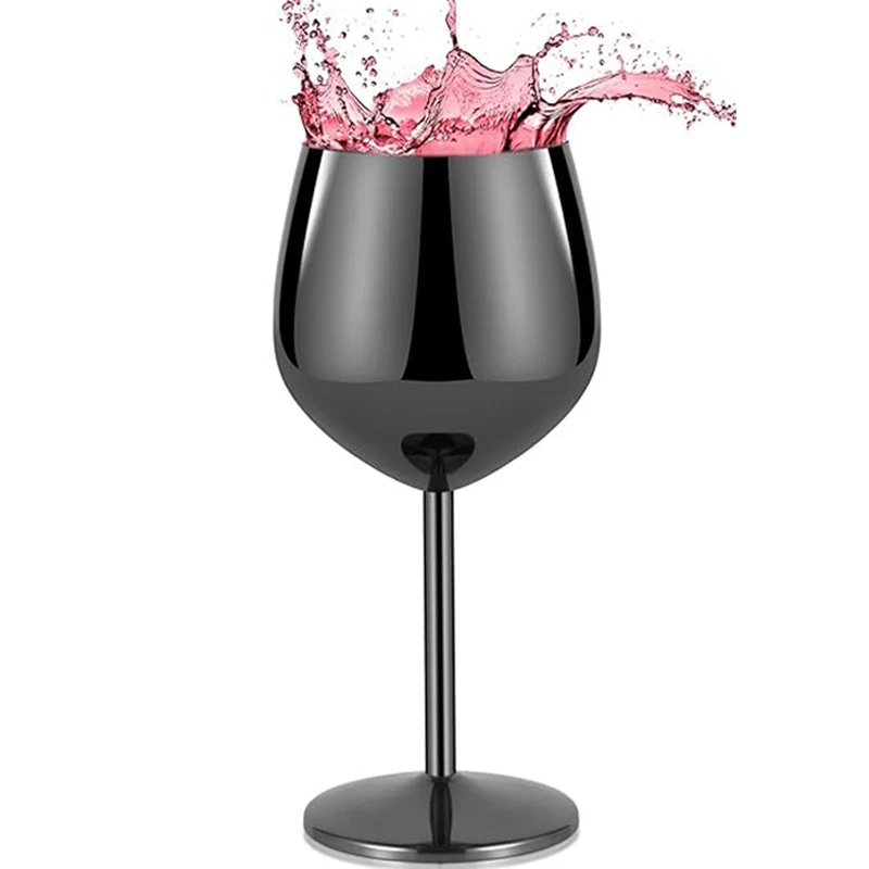 Stainless Steel Glass Cocktail Creative Metal Wine Glass Bar Restaurant Champagne Red Wine Drinkware Barware Cup