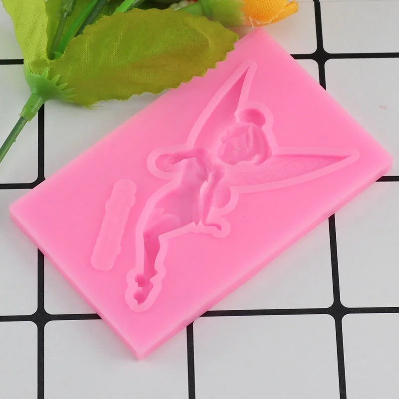 3D Flower Fairy Silicone Mold Kitchen DIY Cake Baking Decorations Fudge Dessert Cookie Chocolate Moulds Plaster Clay Tools silicone mold cake decorating tools