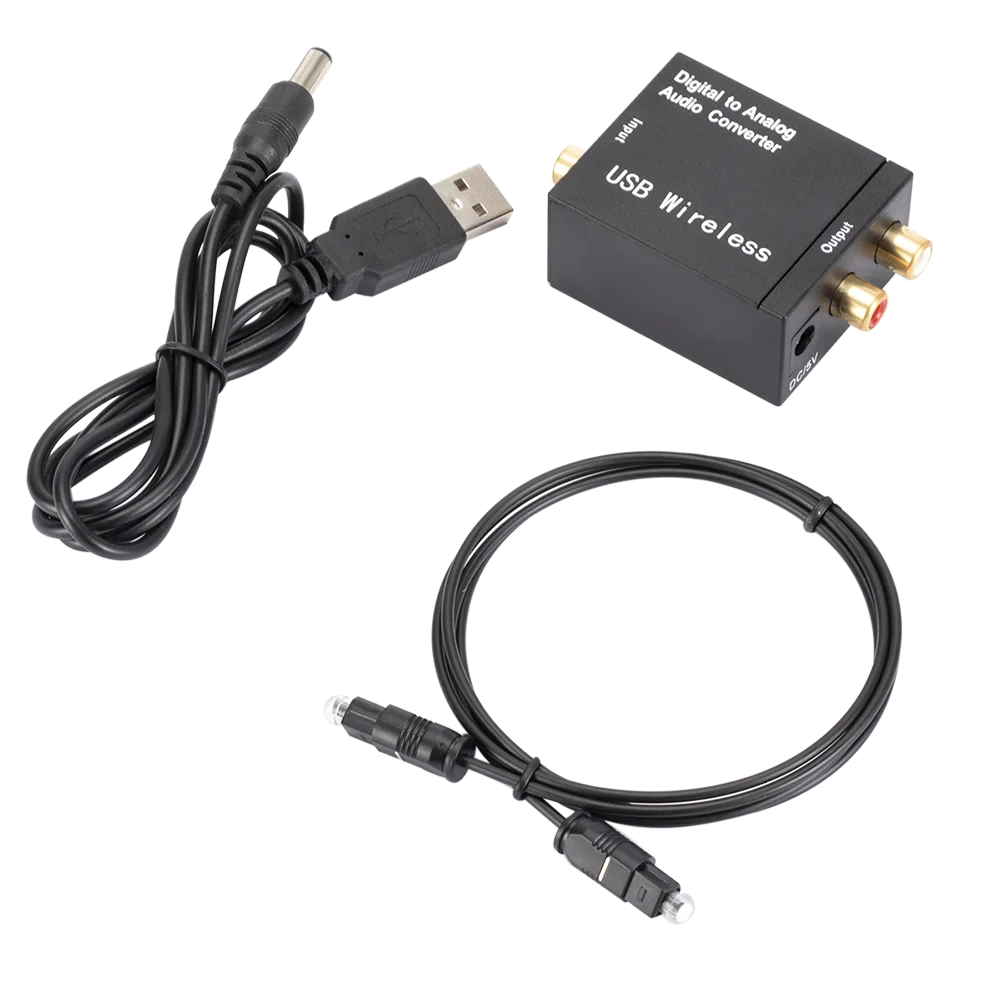 Câble Jack Portable 3.5mm, Fiber Optique Coaxiale, Convertisseur Audio  Numérique À Analogique AUX RCA L/R, Amplificateur De Décodeur SPDIF Du 4,78  €