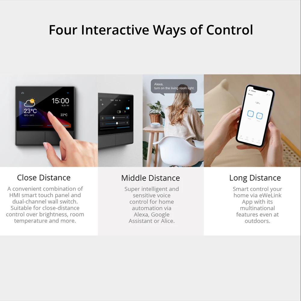 SONOFF NSPanel EU/ US WiFi Smart Scene Switch Thermostat Temperature All-in-One Control Smart Home Touch Screen Work with Alexa smart switch