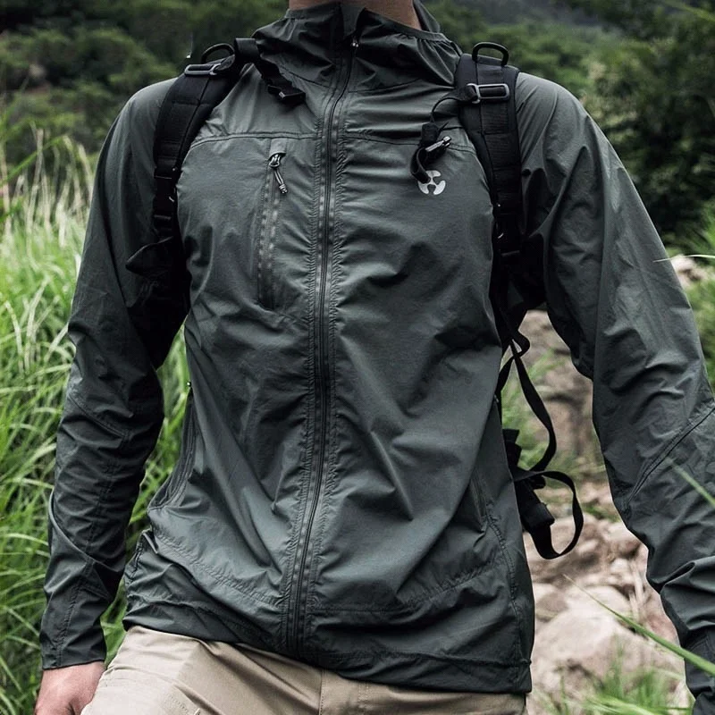 

Summer Couple Ultra-thin Outdoor Quick Drying Elastic Skin Coat Sunscreen Camping Hiking Trekking Windbreaker Men Tactical Shirt