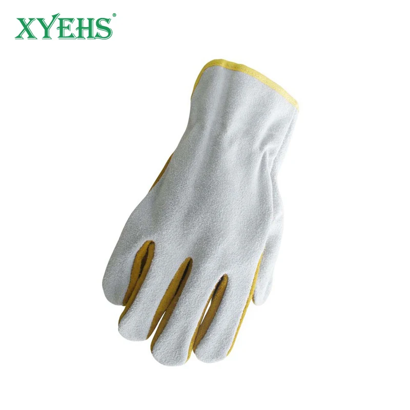 

XYEHS XU5210 1 Pair Cowhide Leather General Safety Work Gloves Puncture-Proof & Wear Resistant Gloves Welding Construction