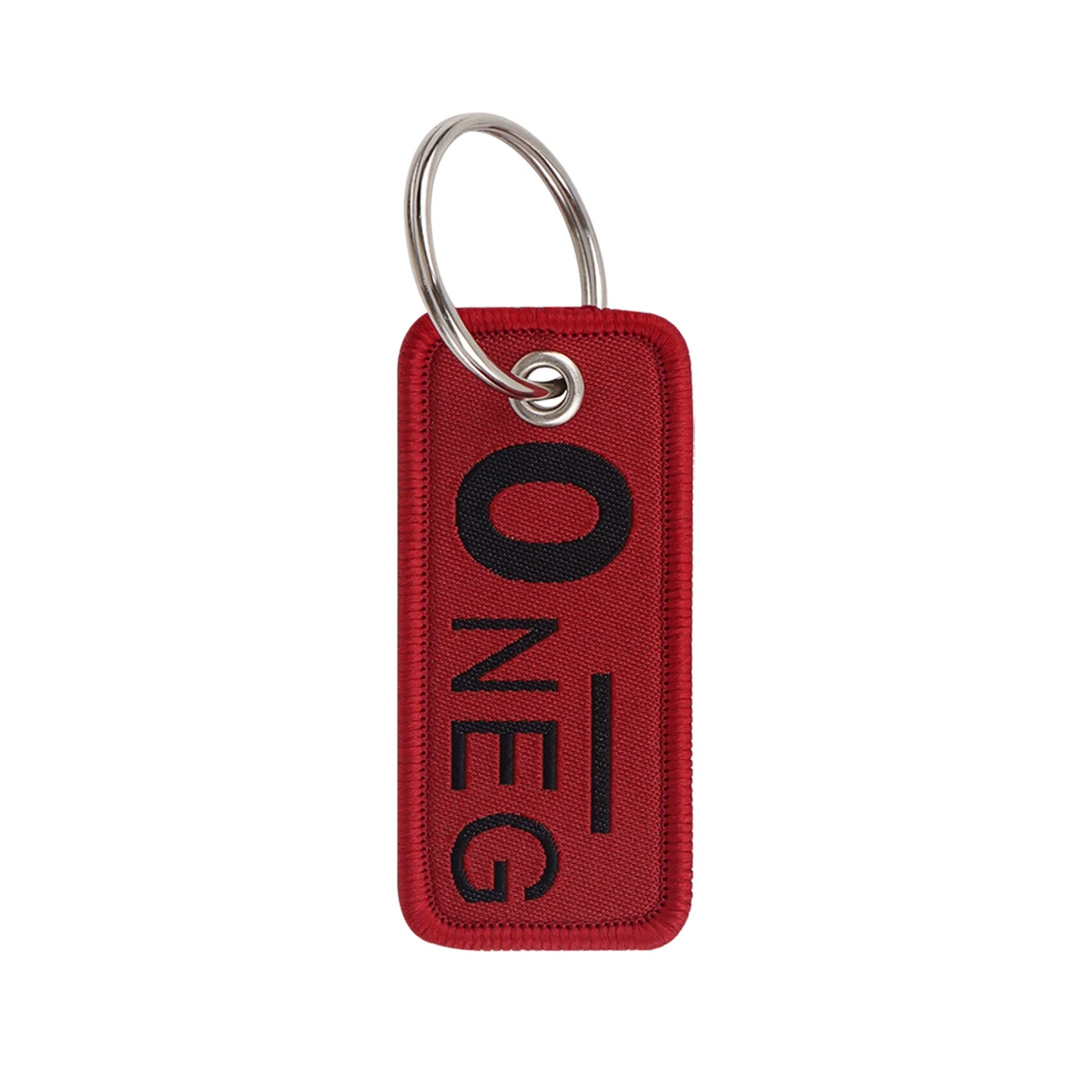 Embroidered Red Key Fob Keychain – Stylish Gift Accessory