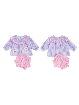 Toddler Girls 2-Piece Pumpkin Print T-Shirt and Ruffle Shorts Set