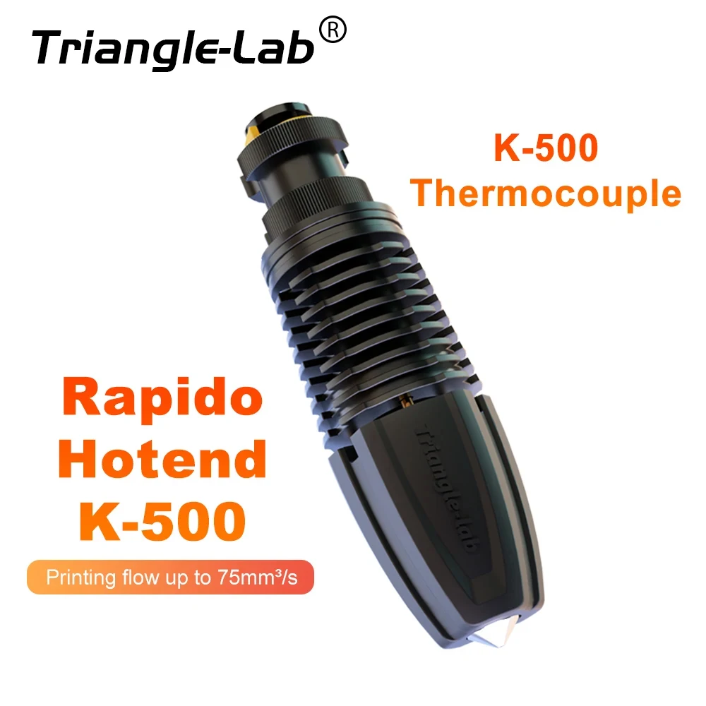 Trianglelab ® Rapido Hotend K500 Druckleistung bis zu 75mm³/s 115W Hochtemperatur 350°C für DDB Extruder Ender3 V2 CR10 V3